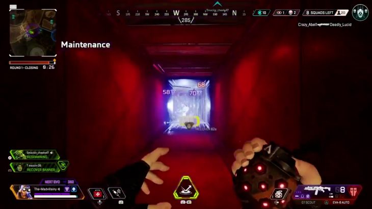 【APEX】狭い通路でデスボックスを漁っている敵部隊3人をアークスターでボコボコにするオクタン