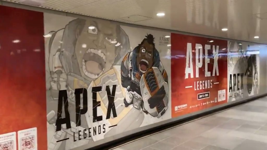 【APEX】シーズン8の開幕記念で「渋谷の道玄坂ハッピーボード」にスペシャルコラボイラストが公開中！