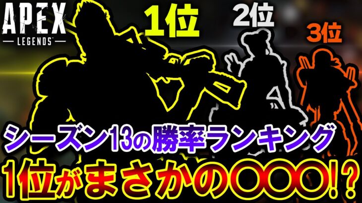 【驚愕】シーズン13版 “全キャラ勝率ランキング” 1位が予想外すぎるキャラだった件について【APEX】