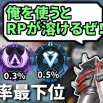 【絶滅危惧】使うだけで迷惑…？？ランクマでの使用率0.3%のオワコンキャラについて…【APEX】