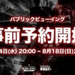 ALGSパブリックビューイング 事前予約は、8月18日23:59まで