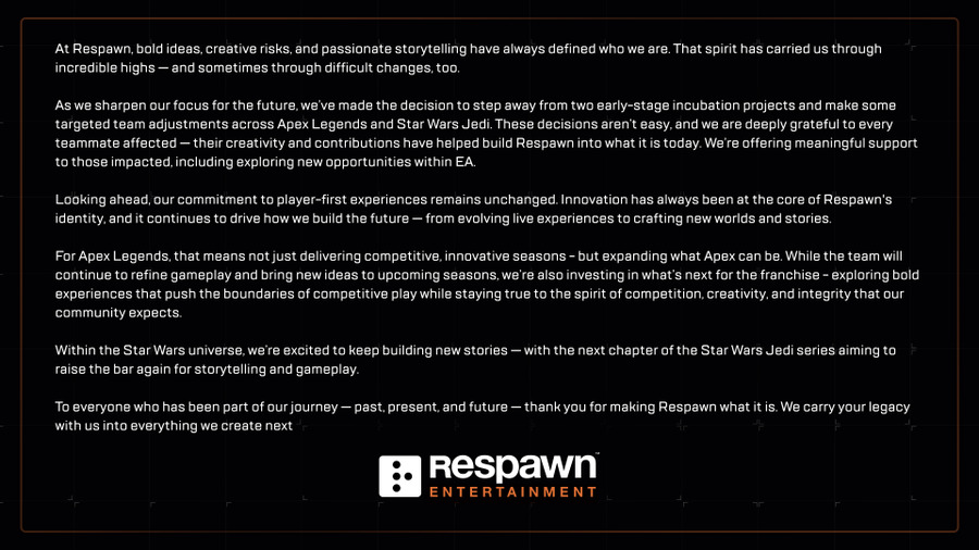 【APEX】APEXの開発元 Respawnでスタッフ10%強100名ほどの解雇を実施